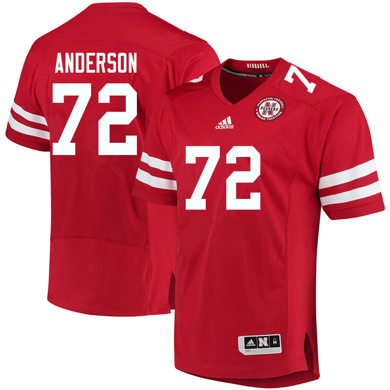 Men #72 Matthew Anderson Nebraska Cornhuskers College Football Jerseys Sale-Red - Click Image to Close